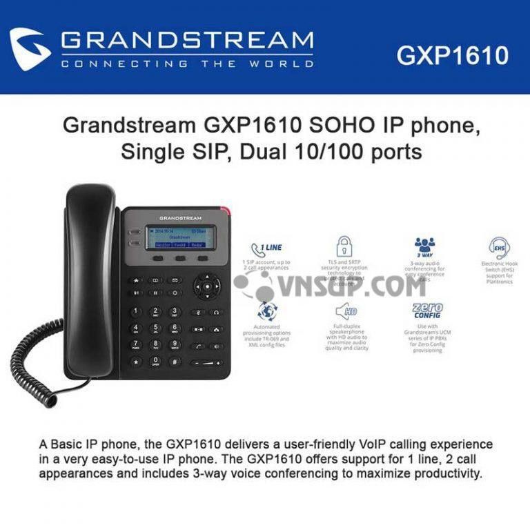 Điện thoại IP Grandstream GXP1610