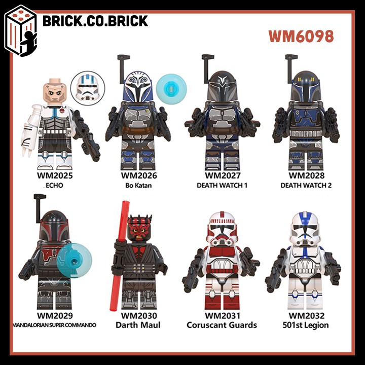 WM6098 - Đồ chơi lắp ráp mô hình minifigure lính non lego Star Wars- Chiến tranh giữa các vì sao- Trooper, Paz Vizla