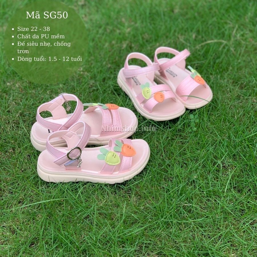 Dép sandal quai hậu thời trang bé gái LIMIBABY cho bé 1,2,3,4,5,6,7,8,9,10,11,12 tuổi đi học đi chơi SG50