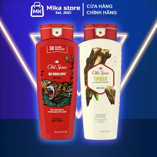Sữa tắm nam Old Spice, sữa tắm hương nước hoa nam lưu hương lâu mùi gỗ quyến rũ 473ml - Mika Store