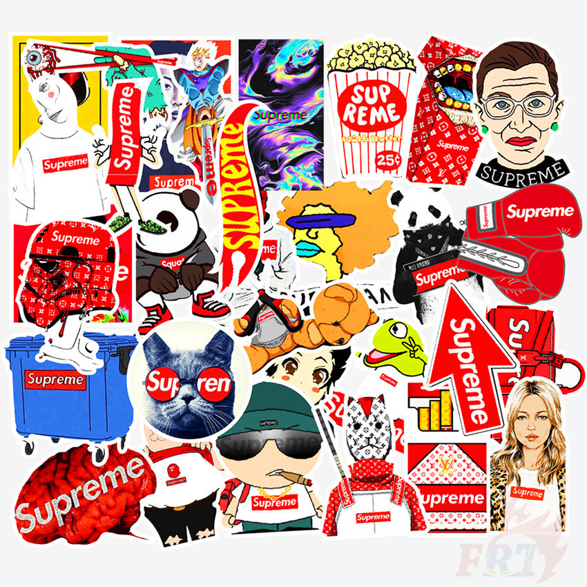 Bộ 100 Miếng Dán Chữ Supreme Chống Thấm Nước