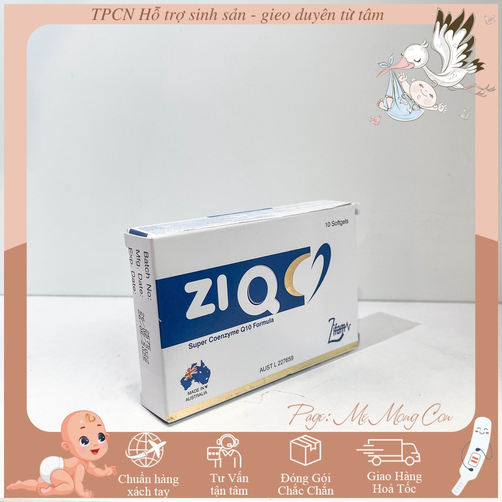 ZiQ 10  TPCN tăng thụ thai cho cả nam và nữ, cải thiện chất lượng trứng, tinh trùng