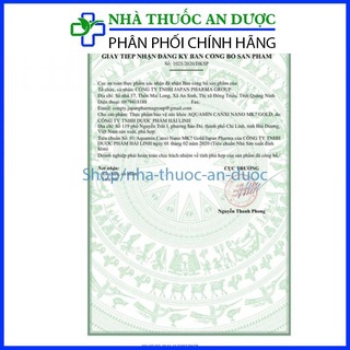 Viên uống bổ sung canxi Aquamin Canxi Nano MK7 Gold giúp tăng chiều cao, giảm còi xương – Hộp 60 viên