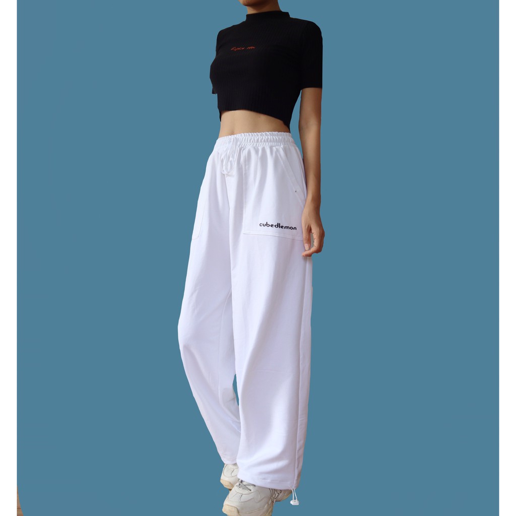 |hình thật độc quyền| Quần nỉ jogger ulzzang da cá túi trước