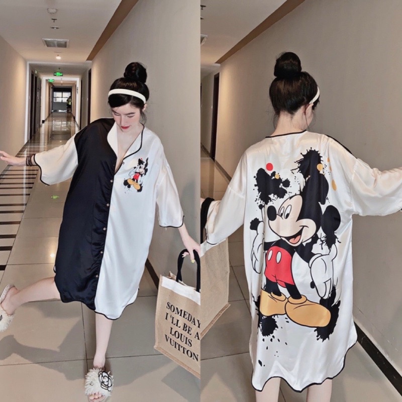 Đầm Sơmi Pijama lụa SATIN cao cấp giá rẻ siêu xinh, siêu sang ạ🥰 | BigBuy360 - bigbuy360.vn