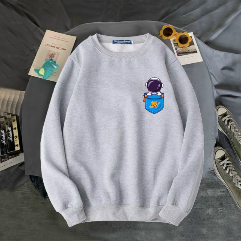 ÁO SWEATER UNISEX NHIỀU MÀU- NAM NỮ- IN PHI HÀNH GIA TÚI CỰC ĐẸP SIZE 35-70KG