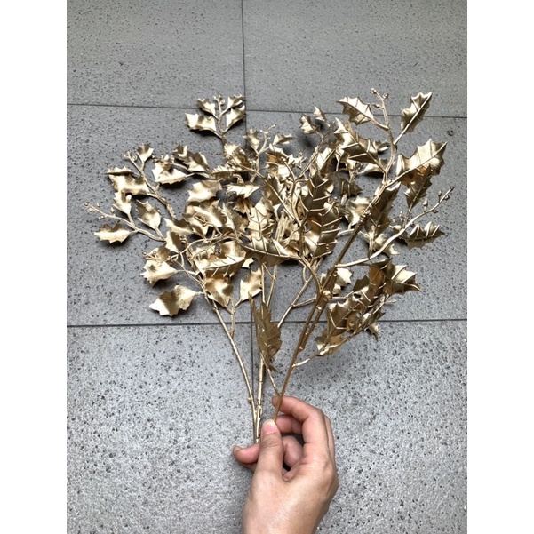 Cành trang trí nhựa xi vàng dài 75cm-115cm