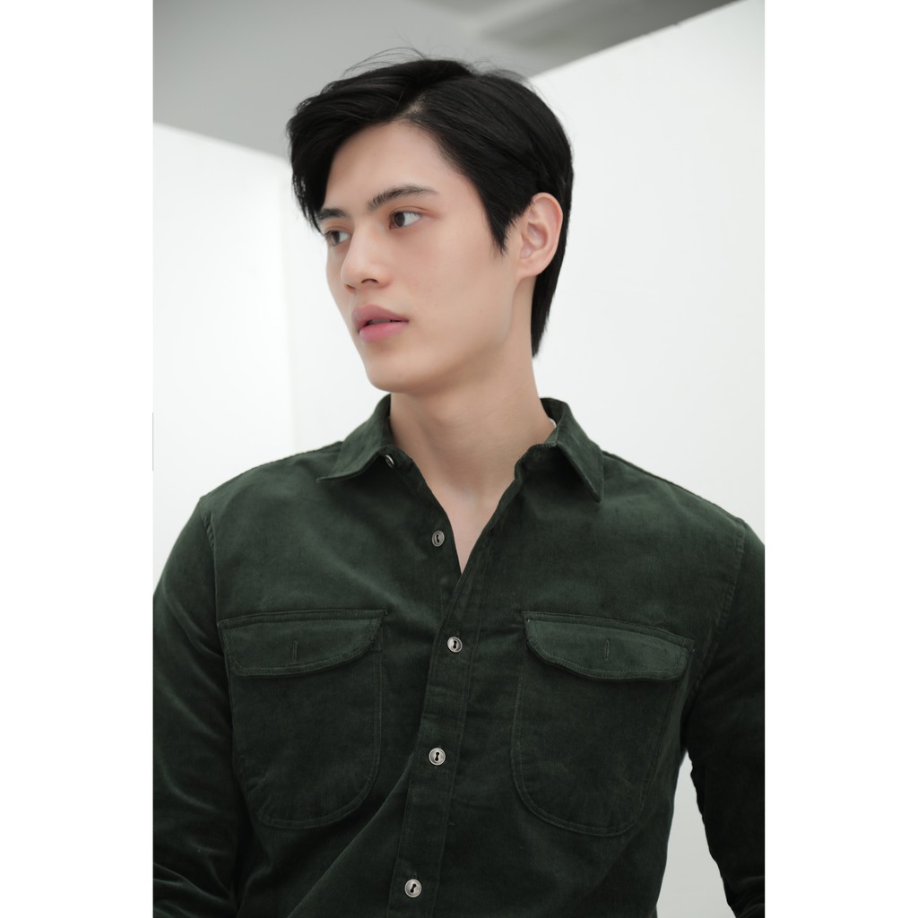 Áo sơ mi nam tay dài chất liệu nhung Corduroy thời trang phong cách retro (2 màu) | BigBuy360 - bigbuy360.vn