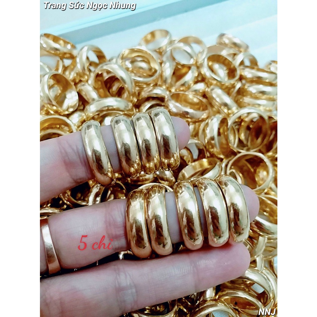 Nhẫn đồng thau tròn trơn-NM10