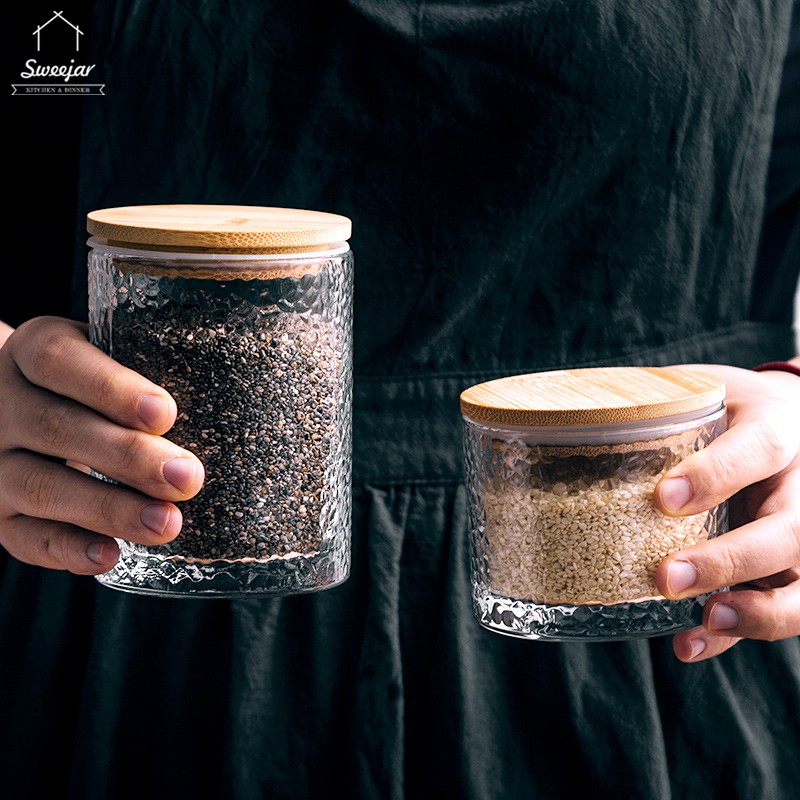 SWEEJAR Hộp thủy tinh đựng thực phẩm SWEEJAR dung tích 230ml/300ml/400ml chất lượng cao