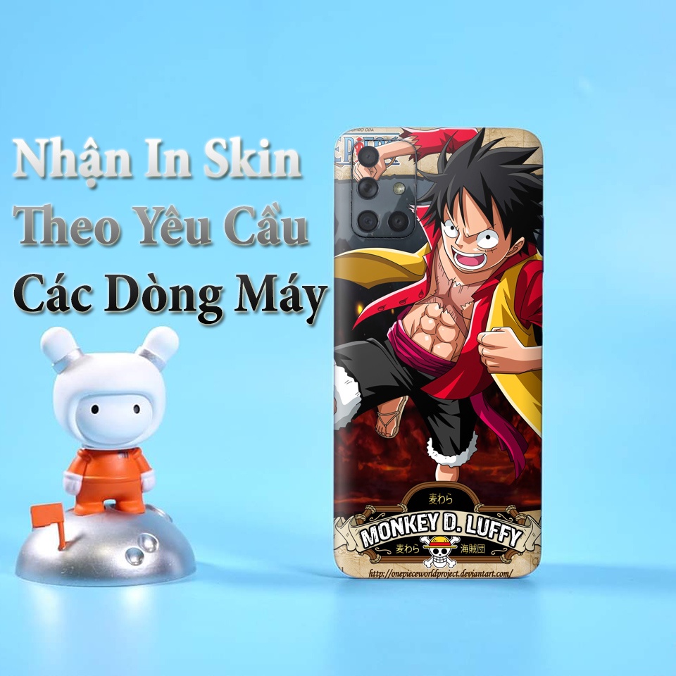 Miếng Dán Skin Điện Thoại In Hình Monkey D Luffy One Piece Cho Iphone 7/ 8/ X/ XS/ 11/ 11 Pro Max Và Các Dòng Máy Khác