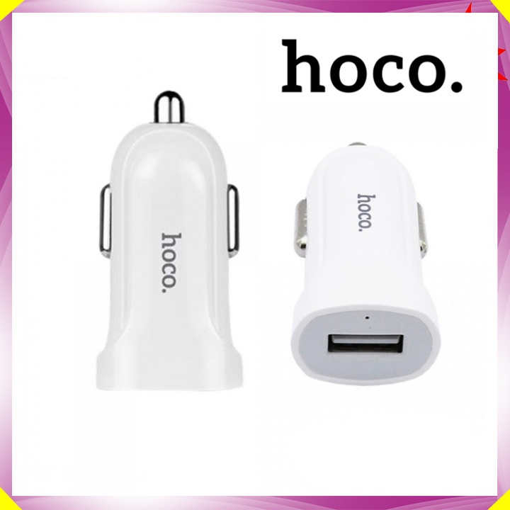 Tẩu sạc ô tô nhãn hiệu Hoco Z2 5V-1.5A DC: 12-24V - Bảo Hành Chính Hãng 12 Tháng