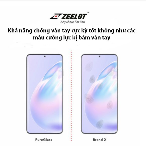 Kính Cường Lực Chống Vân Tay Zeelot Anti-Glare Lưới Thép Chống Bụi Loa iPhone 12/11 Pro Max/11 Pro/11/XS Max/XS /X/XR