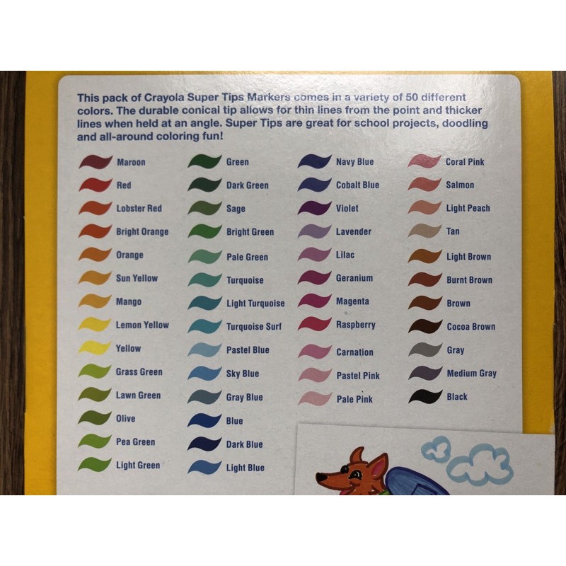 BÚT LÔNG TÔ MÀU NÉT MẢNH & DÀY CRAYOLA 50 CÂY