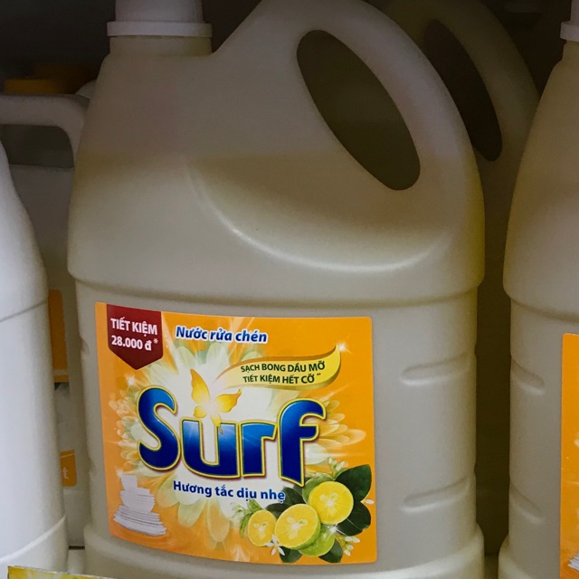GIAM GIA Nước rửa chén surf hương tắc/ chanh xa 4kg