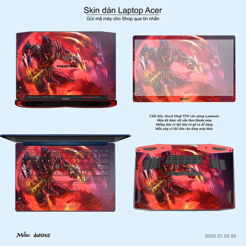 Skin dán Laptop Acer in hình Dota 2 _nhiều mẫu 7 (inbox mã máy cho Shop)