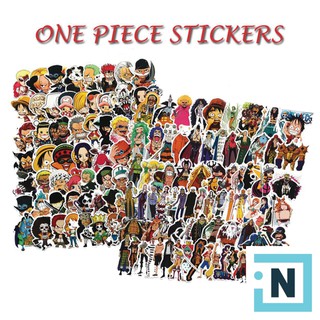 Set 6~77 Sticker Dán One Piece PVC Chống Nước | Dán Điện Thoại | Dán Laptop | Dán Mũ Bảo Hiểm | Dán Vali