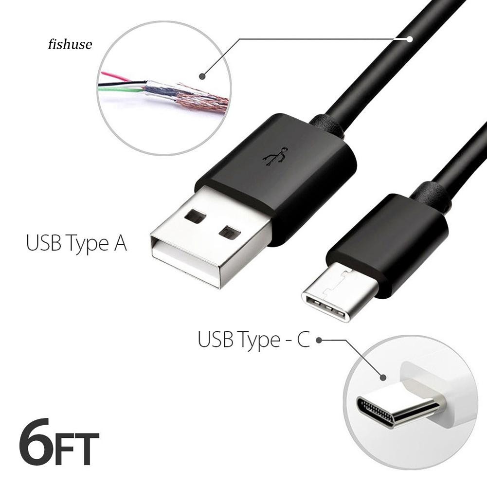 Dây cáp sạc nhanh fhue _ 2m USB Type-C cho điện thoại Huawei Samsung Galaxy HTC