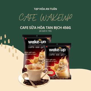 Cafe sữa hoà tan 3in1 wake up sài gòn vinacafe bịch 456g