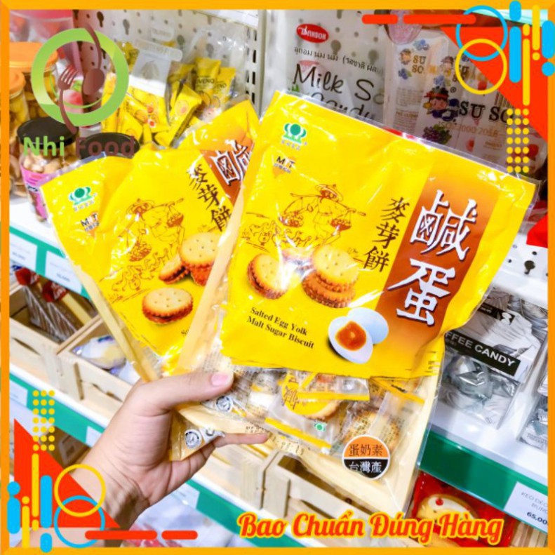 Bánh Quy Nhân Trứng Muối Dẻo Đài Loan Gói 180g Bao Đúng Hàng, Luôn Có Sẵn