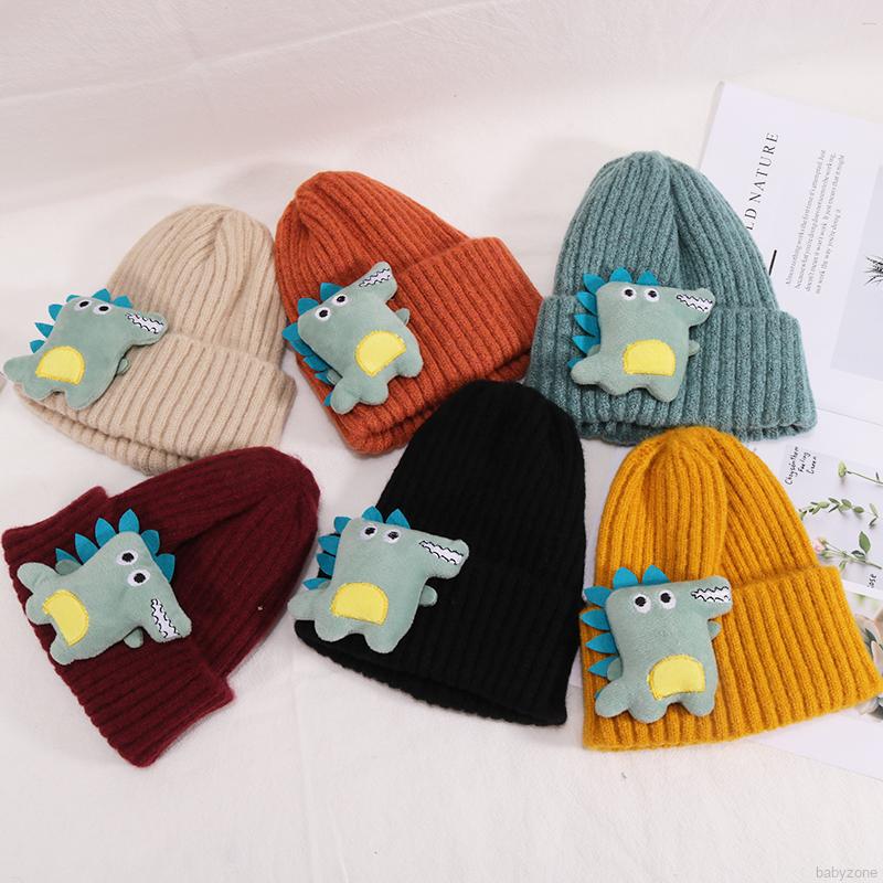 Mũ Len Dệt Kim Hình Khủng Long Dễ Phối Đồ Cho Các Bé