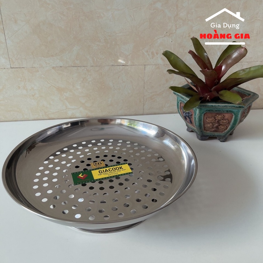 Vỉ Hấp Inox Có Đế Đủ Size Từ 20cm Đến 26cm - Gia Dụng Hoàng Gia