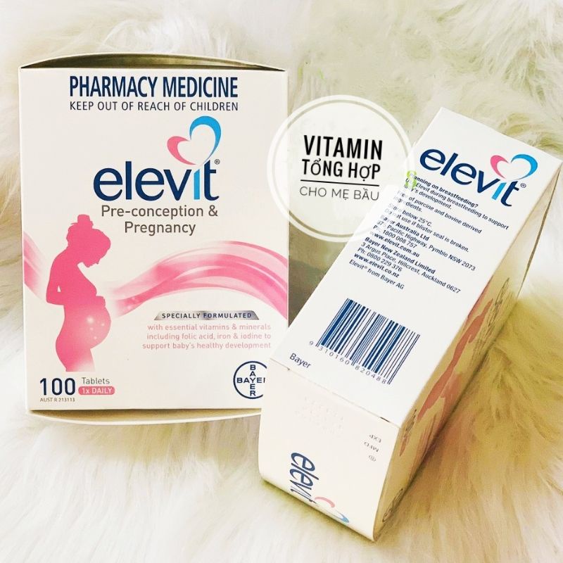 Elevit bầu Úc-Vitamin tổng hợp cho mẹ bầu hộp 100 viên(chính hãng)