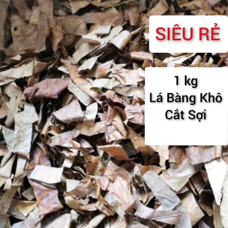 1 kg lá bàng khô cắt sợi