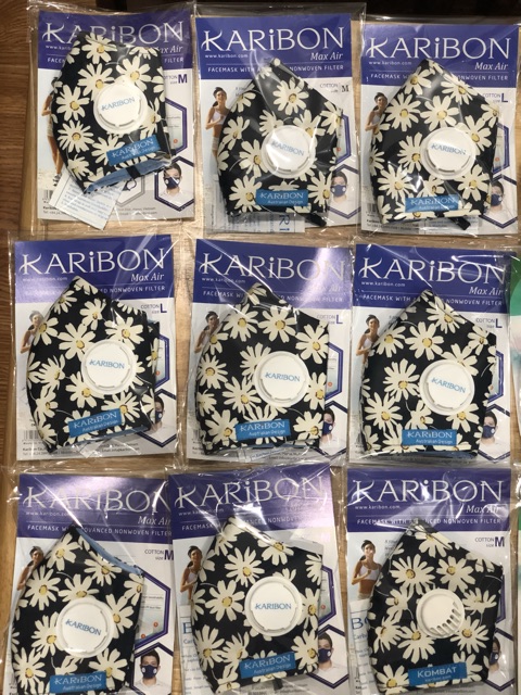 Combo 2 sản phẩm Karibon Maxair họa tiết 8 lớp bảo vệ, có than hoạt tính | BigBuy360 - bigbuy360.vn
