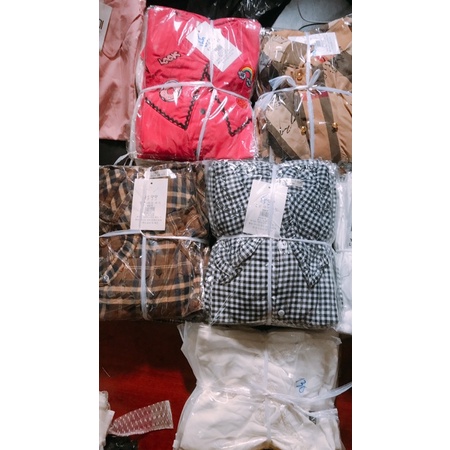 Áo somi cảo baby doll tay phối dây rút- ảnh thật