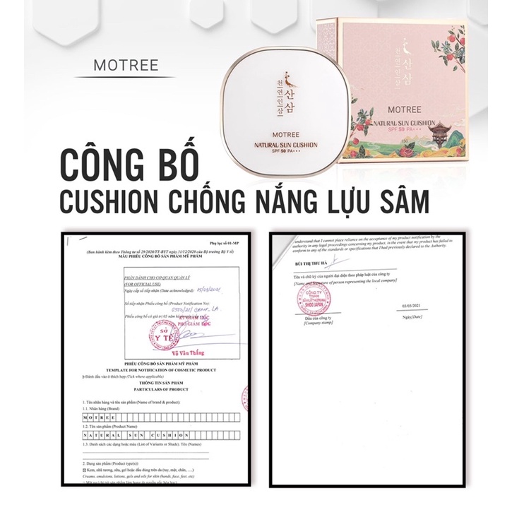 [ MỸ PHẨM SẠCH MOTREE] CUSHION Chống Nắng Lựu Sâm + Quà tặng thảo mộc shop tặng riêng