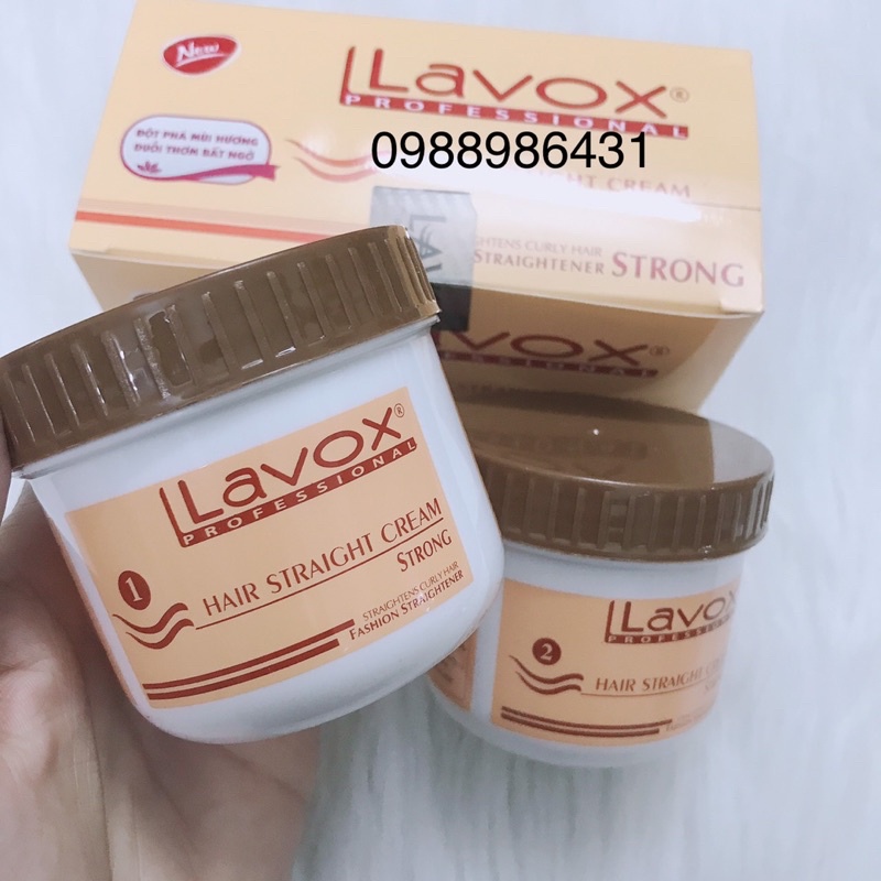 Cặp Thuốc Duỗi Tóc Thẳng Một Đầu Tự Làm Tại Nhà Lavox Straight Cream 140mlx2