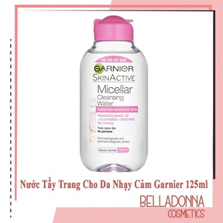[Date 08/2022] Nước Tẩy Trang Cho mọi loại da Garnier Skin Active Micellar Cleansing Water For Sensitive Skin 125ml