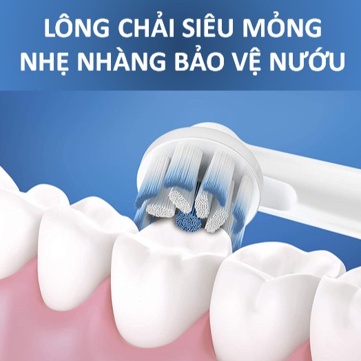 Bàn Chải Điện Dùng Pin Oral-B GumCare Clinical - Đầu Gum Care, Màu Trắng Xanh - Dùng Pin AA, Hẹn Giờ 2-Phút