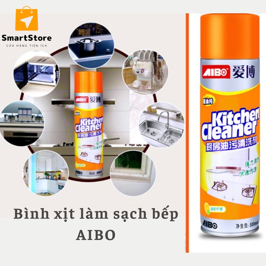 Bình xịt tẩy rửa đa năng, làm sạch bếp, máy hút mùi, lò nướng AIBO chính hãng