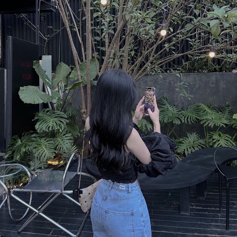 Áo Cup Ngực Gấm Hoa Tay Phồng