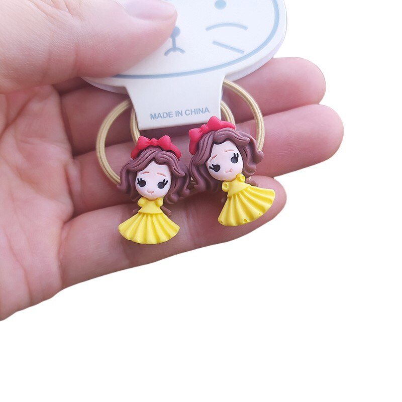 Set 2 dây buộc tóc co giãn kiểu công chúa dễ thương cho bé gái