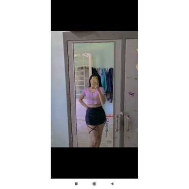 Chân váy rút dây 2 bên có kèm quần trong chất thun borip siêu đẹp | BigBuy360 - bigbuy360.vn