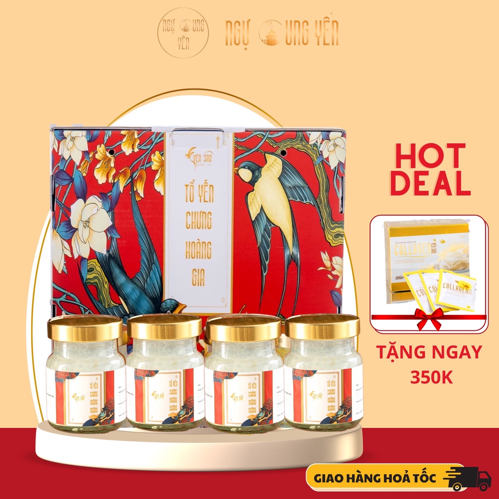 Set 6 Hũ Tổ Yến Chưng Sẵn Nguyên Chất Không Đường - Hũ 70ml