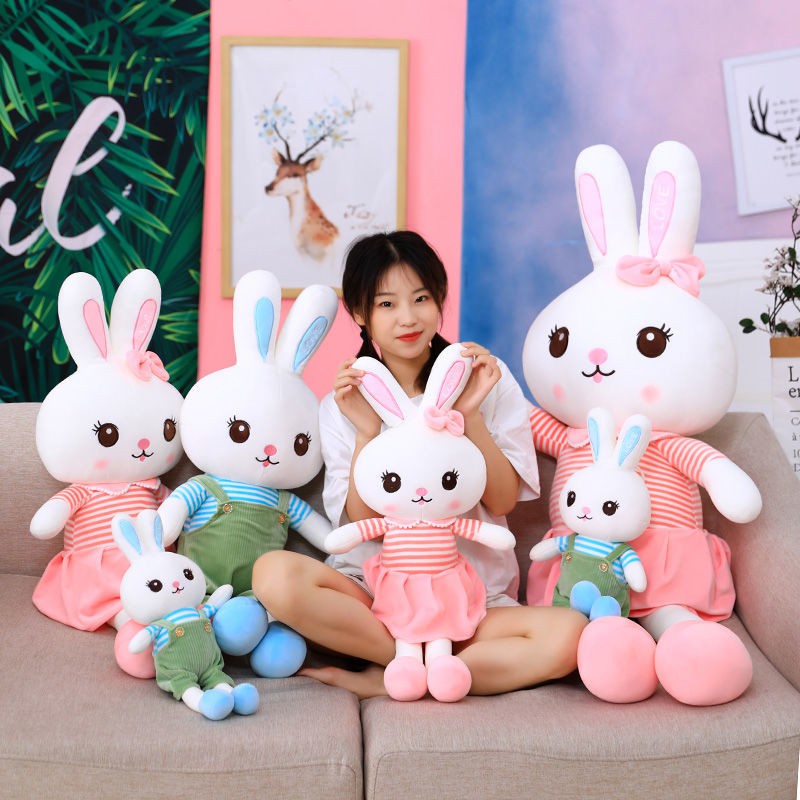 Đồ chơi sang trọng Bunny búp bê lớn siêu dễ thương Gối ngủ ý tưởng quà tặng sinh nhật cô gái cho bạn