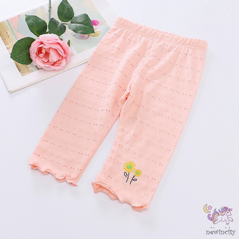 Quần Dài Thêu Hoa Xinh Xắn Thời Trang Cho Bé Gái