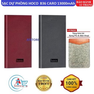 Pin sạc dự phòng hoco b36 carbon 13000mah carbon chính hãng