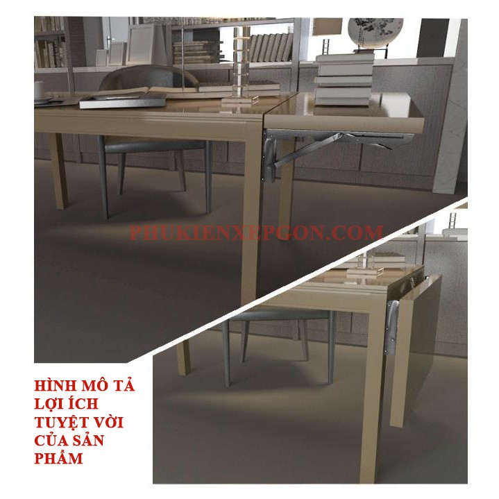 Bản lề gập, ke gập thông minh, giá đỡ bàn gập, phụ kiện bàn gập bộ 2 cái | BigBuy360 - bigbuy360.vn