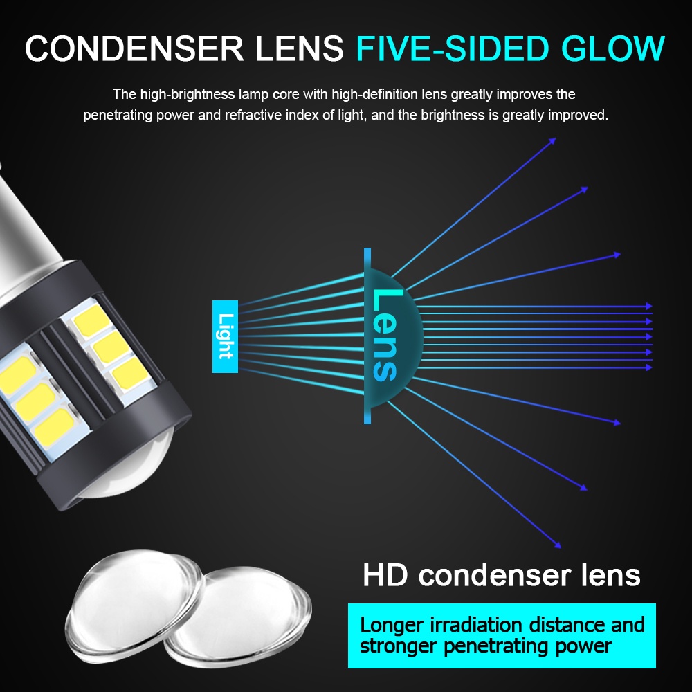 1 Đèn Phanh LED 1156 1157 7440 7443 5730 18 3156 3157 BA15S P21W Chất Lượng Cao