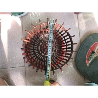 châu sen nhựa giả gỗ trồng lan phi 25 có nan phụ màu nâu