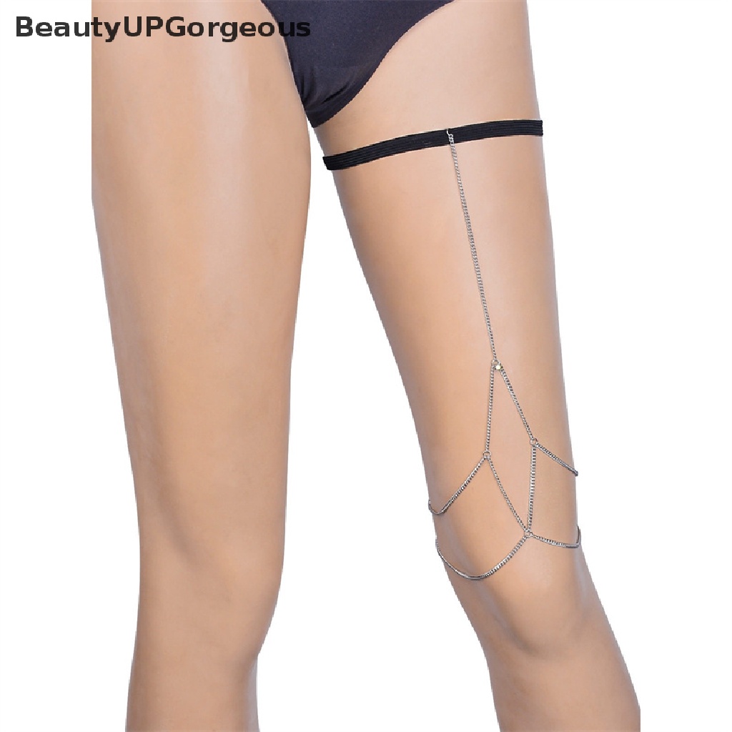 [BeautyUPGorgeous] Chuỗi Đeo Đùi Tua Rua Dài Đính Ngọc Trai Giả Bằng Bạc Sáng Bóng Đi Biển Tốt