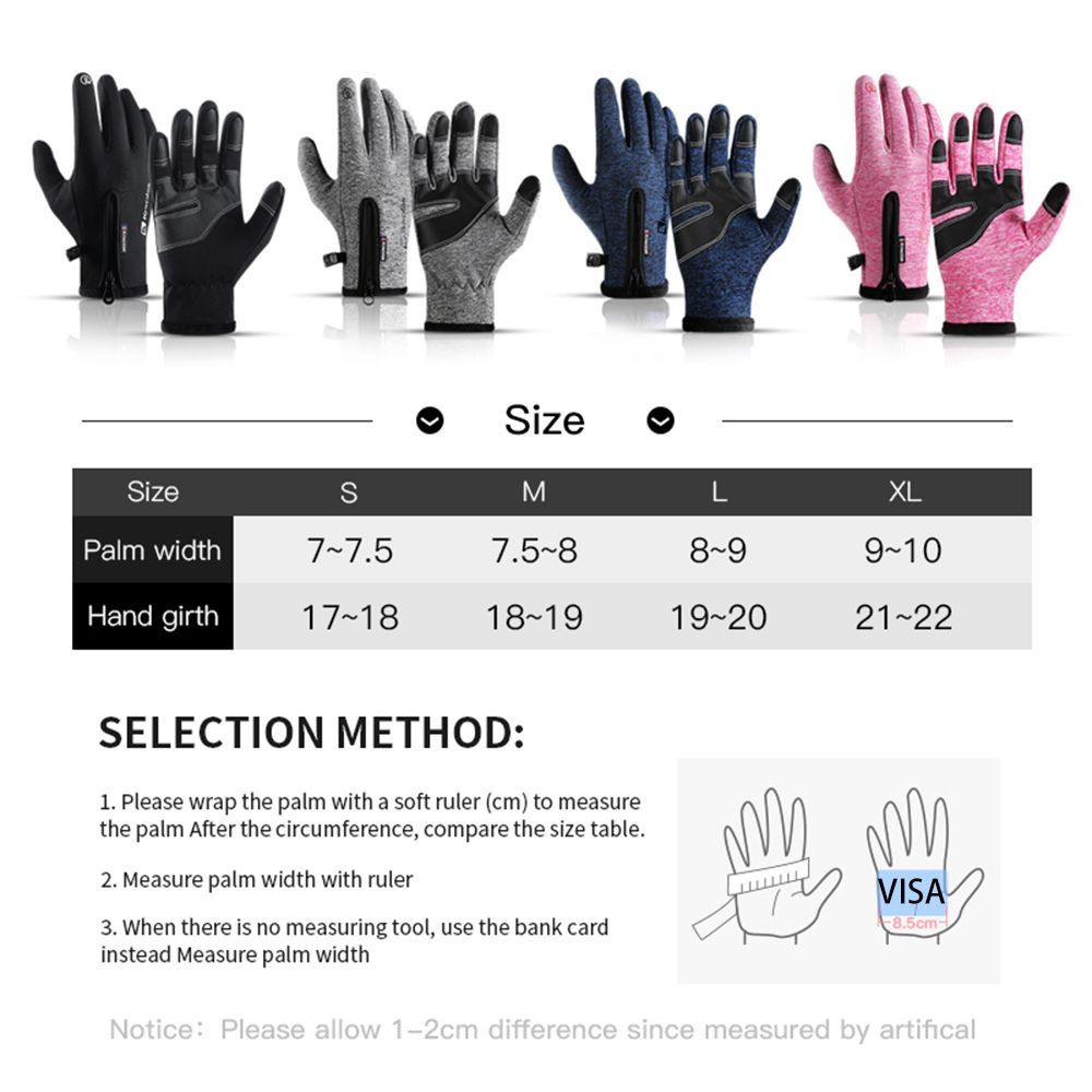 Găng tay lái xe chống trượt/ nước và gió nhiều màu sắc có thể chạm màn hình cảm ứng