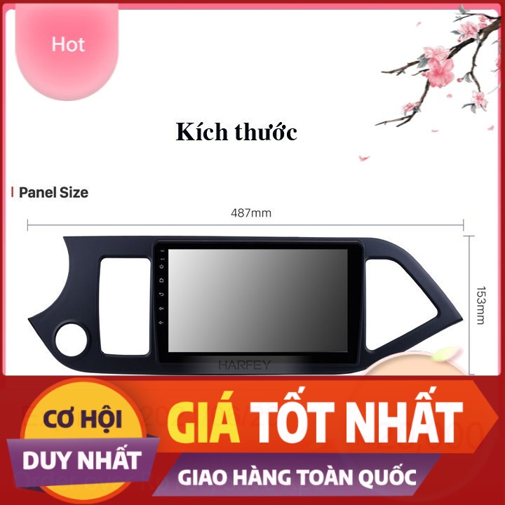 Mặt dưỡng kia morning 2013 - 2020 lắp màn 9 inch