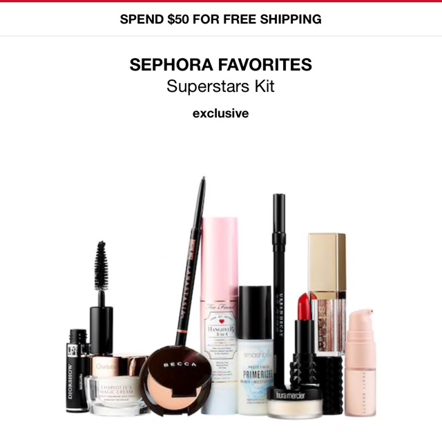 Sét trang điểm Sephora superstar kit ( còn kem lot fenty) | BigBuy360 - bigbuy360.vn