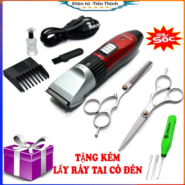 Tông đơ cắt tóc KEMEI 730 kèm quà tặng